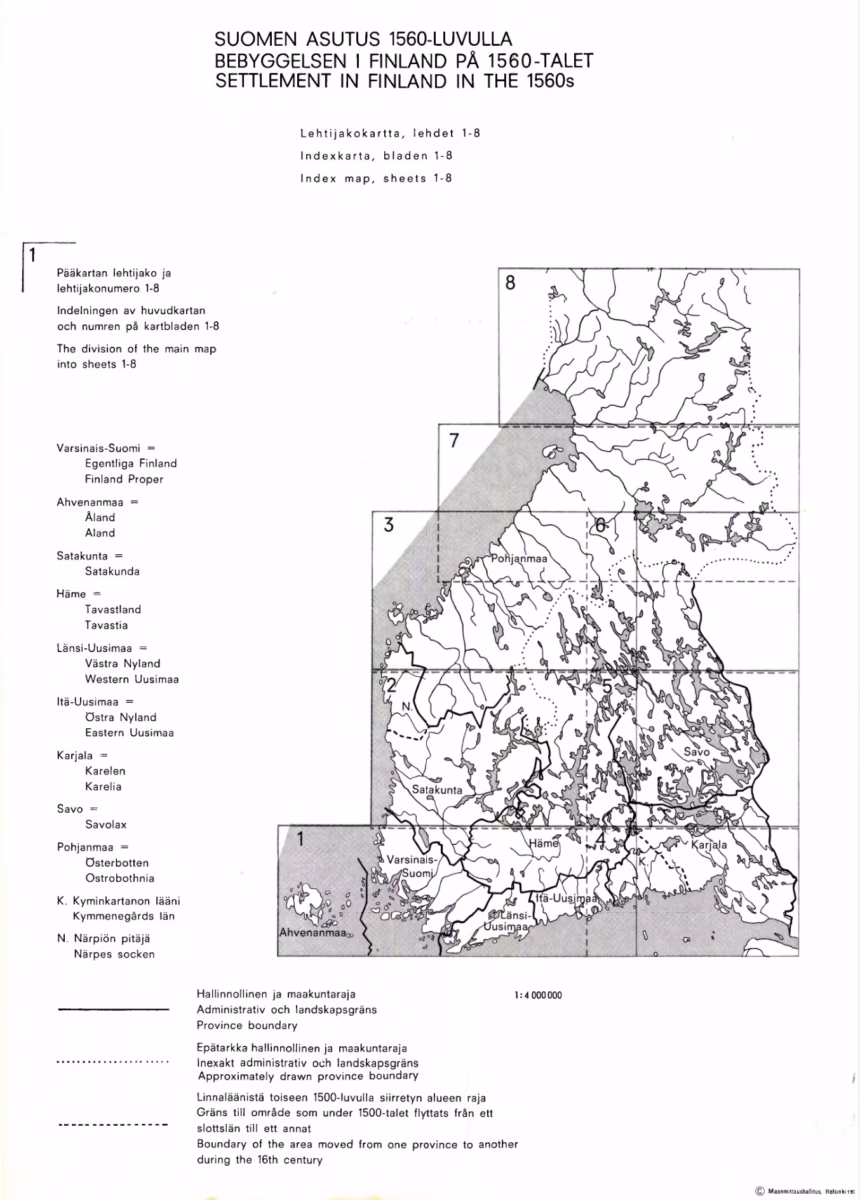 Suomen asutus 1560-luvulla
